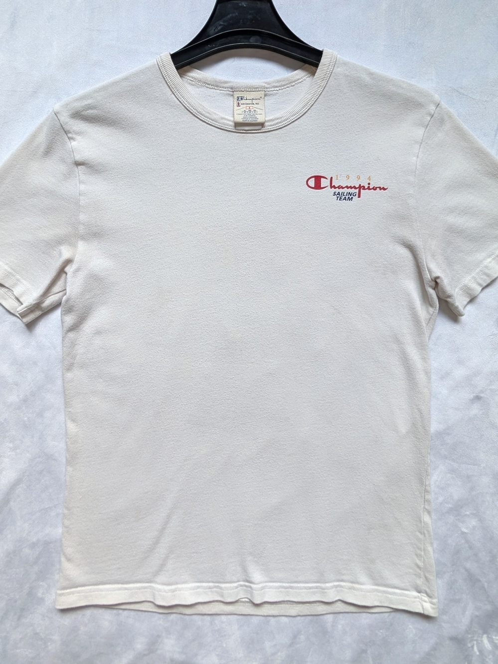 Champion Rochester NY 1994 Sailing Team Small Graphic Tee Off White Small